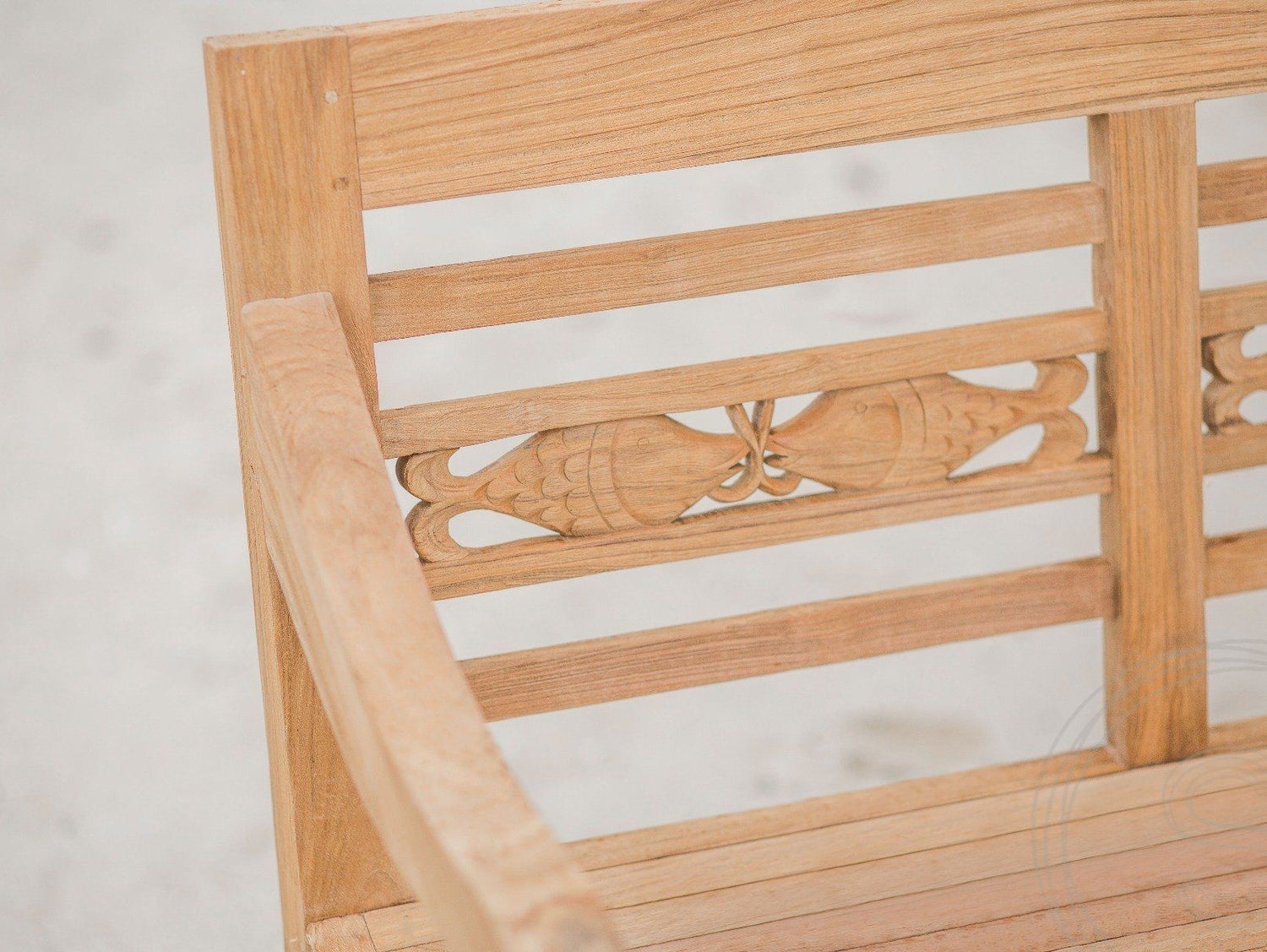 Teak garden bench 4-seater FISH