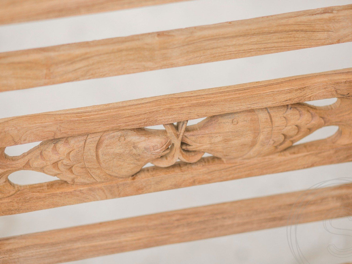 Teak garden bench 4-seater FISH