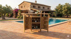 Foldable Teak Bar