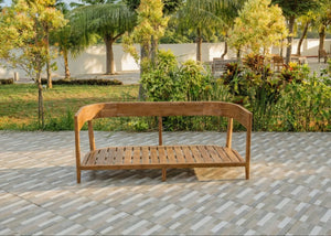 Teak Lounge Bench Lura 188 cm – With Sunproof Cushions