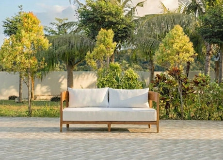 Teak Lounge Bench Lura 188 cm – With Sunproof Cushions