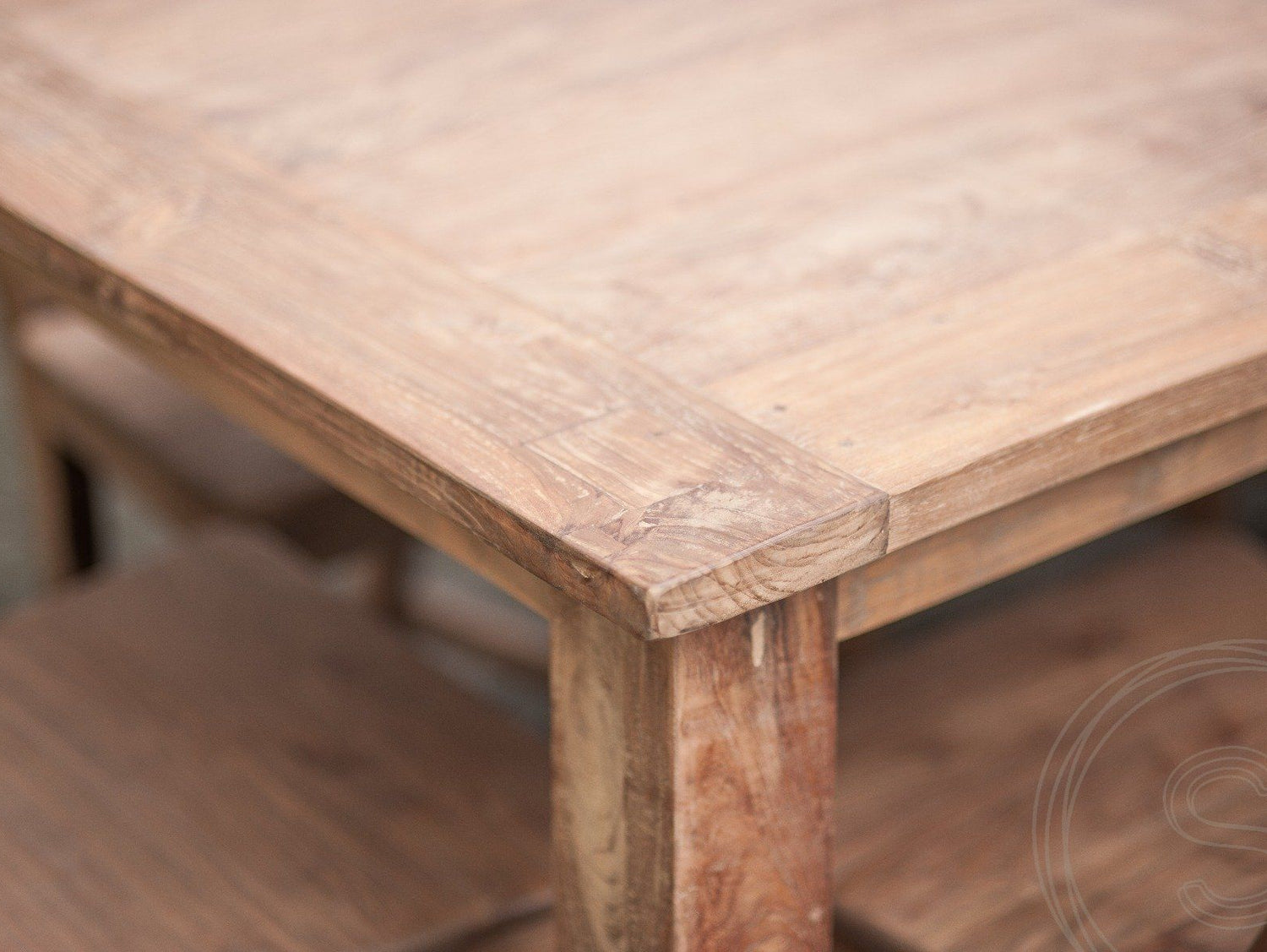 Teak tafel 220 x 100 oud hout - Souren Meubels