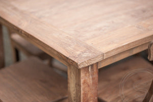 Teak tafel 220 x 100 oud hout - Souren Meubels
