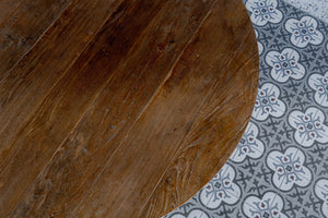 Round Teak Dining Table Anteak – Made from Reclaimed Teak Planks