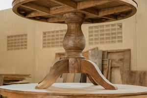 Round Teak Dining Table Anteak – Made from Reclaimed Teak Planks