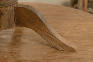 Round Teak Dining Table Anteak – Made from Reclaimed Teak Planks