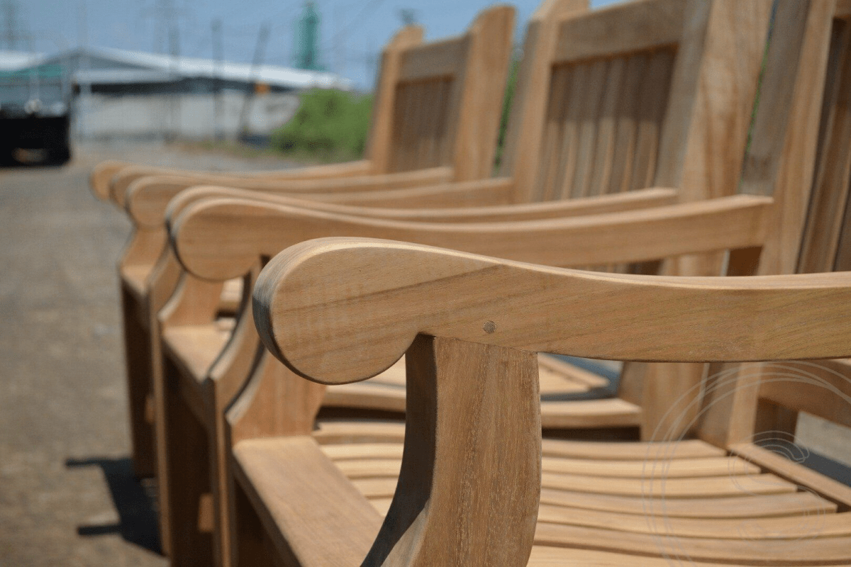 Teak garden table mammoth 300cm + 8 garden chairs mammoth
