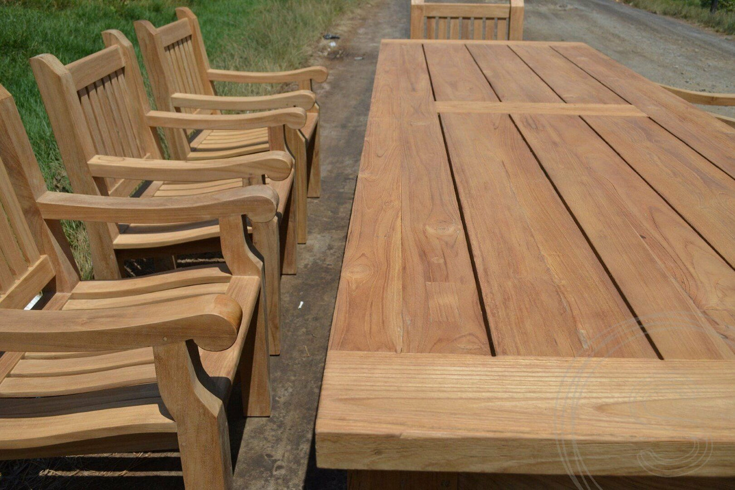 Teak garden table 300x100 mammoth
